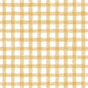Yellow Sketchy Gingham Plaid Dandelion Collection