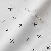Simple Math Symbols, Charcoal on White