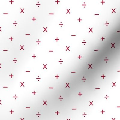 Simple Math Symbols, Cherry on White