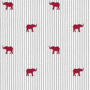 Crimson and Grey Elephant Seersucker 1 for dogwood denim