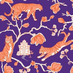 Orange and Purple Chinoiserie Tiger 3