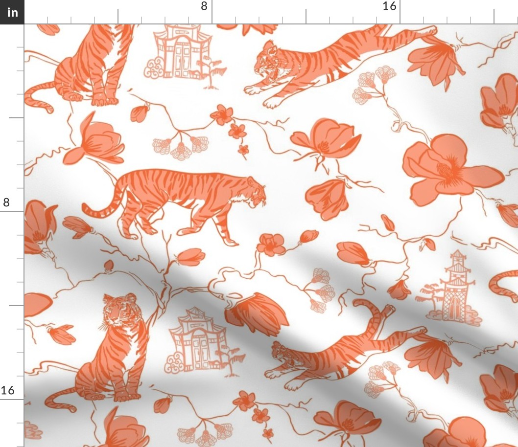 Orange and Purple Chinoiserie Tiger 4