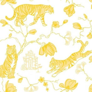 Purple and Yellow Chinoiserie Tiger 5