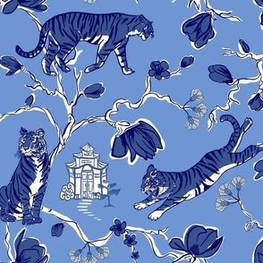 Blue Chinoiserie Tiger 2