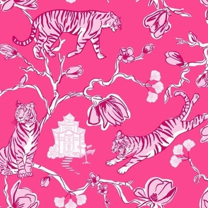 Pink Chinoiserie Tiger 2