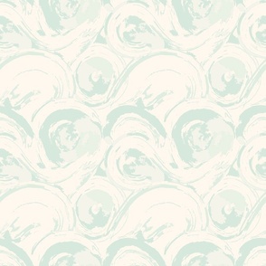 Modern Abstract Watercolor Swirl - in Frost white