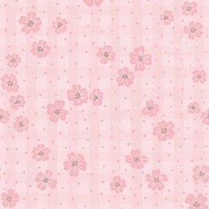 Pink Flowers Pink Dots Pink Gingham Plaid Checkered