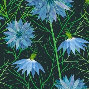 Love-in-a-Mist Floral Scatter, large scale