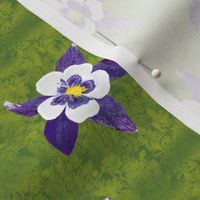 spoonflower design challenge buttercup home decor purple columbine flowers