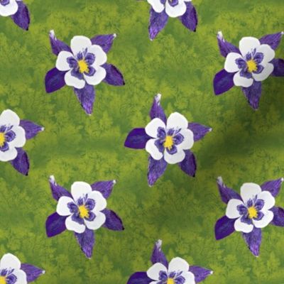 spoonflower design challenge buttercup home decor purple columbine flowers