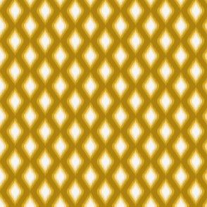 abstract geometric ikat rhombus | dark gold | small