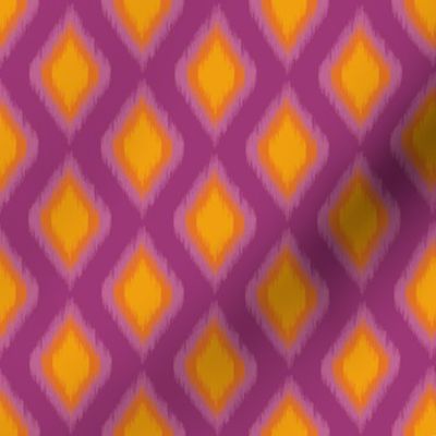 abstract geometric rhombus ikat | marigold on berry | small