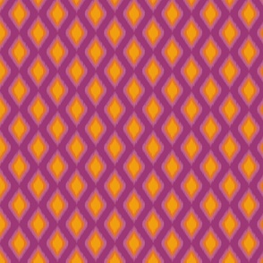 abstract geometric rhombus ikat | marigold on berry | small