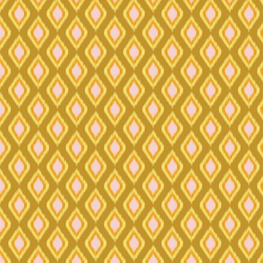 abstract geometric rhombus ikat | buttercup and mustard | small