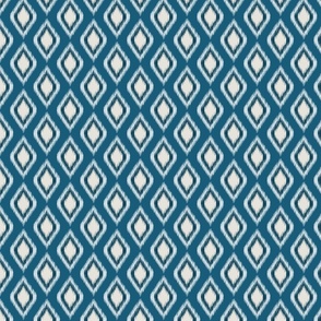 abstract geometric rhombus ikat | dark blue | small