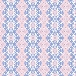 Pink and Blue Ikat / Tie dye Pattern / Extra Small scale 