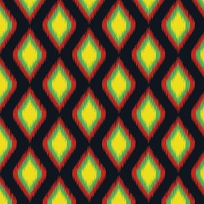 abstract geometric rhombus ikat | jamaica | medium