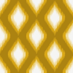 abstract geometric rhombus ikat | antique gold | large