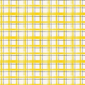  Painted plaid Yellow Small