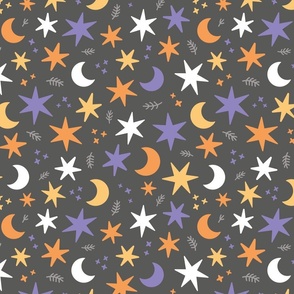Halloween Moons and Stars Small