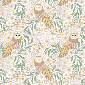 Owls and flowers/neutral/medium