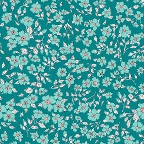 Marlene Floral Mint and Bright Green