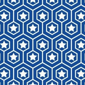 Navy Blue Hexagons and Stars