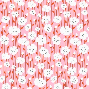 Buttercup Meadow in Soft Salmon Pink