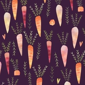 Carrot Harvest – Colorful Veggie (dark eggplant)