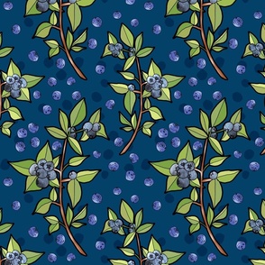 Blueberry Farm (Dark Blue) 