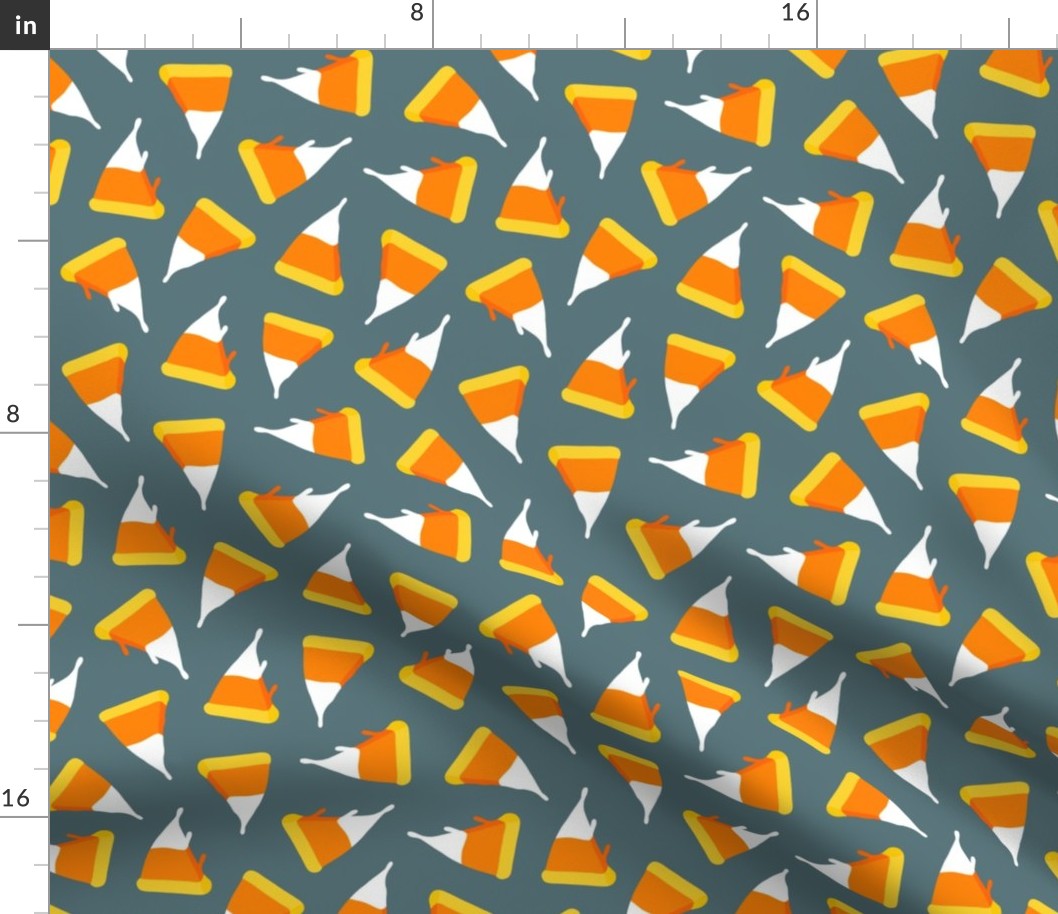 Candy Corn Pizza - muted blue - LAD23
