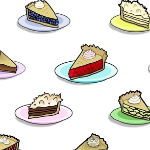 Slices of Pie (large scale on White) 