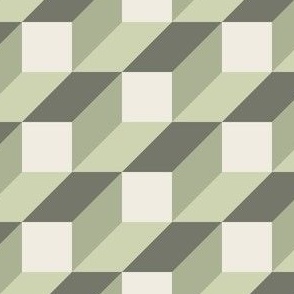 long boxes _ creamy white, limed ash,  light sage green_ thistle _ optical geometric