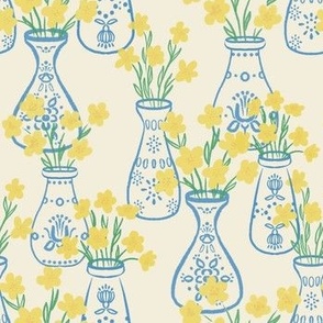 Buttercups and vases