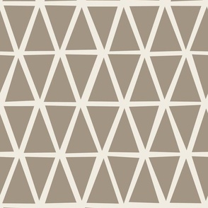 triangles _ creamy white, khaki brown _ hand drawn simple geometric