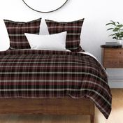 Iagan Plaid Pattern - Dark Red, Dark Brown, and Taupe - Winter Tartan Collection