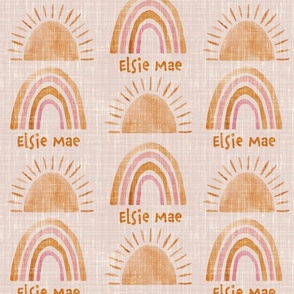 Elsie Mae Personalized Boho Rainbows and Suns