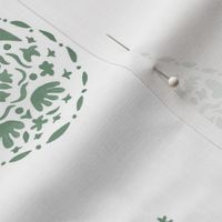 Leihigh Green ON White TEARDROP PAISLEY copy