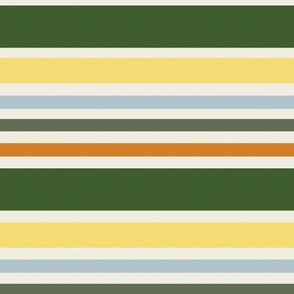 Neutral Horizontal Coordinating Summer Stripes Large For Buttercups Print