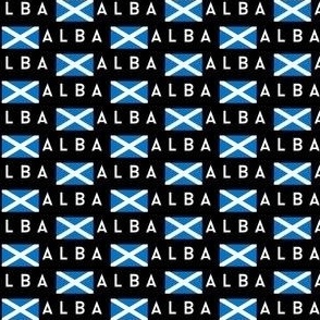 MICRO Scotland flag fabric - alba gaelic scottish flag black 2in