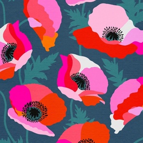 (L) Wild floral Poppies Bold and colourful 2. Aegean Blue #wildflowers #poppies