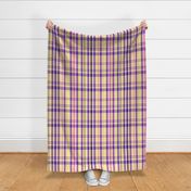 Catriona  Plaid Pattern - Peach, Purple, Indigo, Yellow, Pink - Vaporwave Tartan Collection