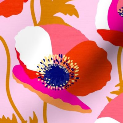 (M) Wild floral Poppies Bold and colourful 4. red and pink #wildflowers #boldpoppies