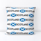 LARGE Scotland flag fabric - alba gaelic scottish flag white10in