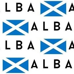 SMALL Scotland flag fabric - alba gaelic scottish flag white 6in