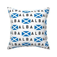 MEDIUM Scotland flag fabric - alba gaelic scottish flag white 8in