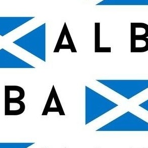 LARGE Scotland flag fabric - alba gaelic scottish flag white 10in