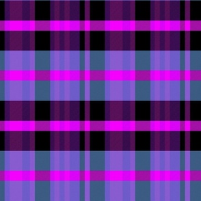 Iagan Plaid Pattern - Pink, Plum Purple, Cool Mauve - Vaporwave Tartan Collection
