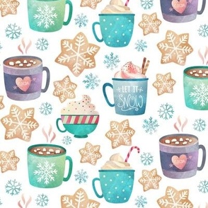 Hot Chocolate and Sugar Cookies (white)