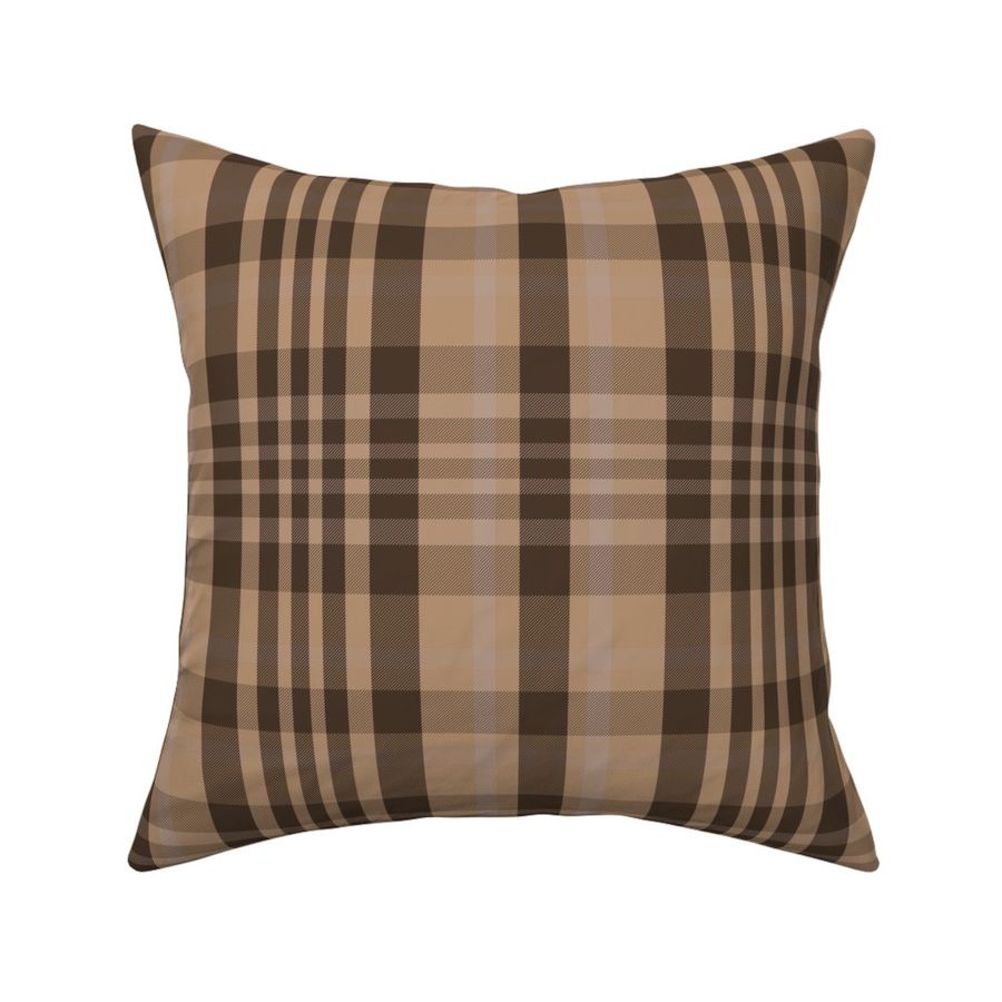 Sorcha Plaid Pattern - Beige, Tan, Dark Brown- Light Academia Tartan Collection